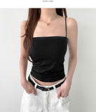 [With Cup] Four Seasons Square Neck String Sleeveless