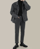 Oversize denim jacket Gray
