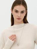 Plump Twist Silver (W) One-Touch Earrings S