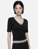 [ EEUN MADE ] Of Layered V Tee