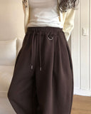 [U-BASIC] Huz D-ring Pintuck Balloon Sweatpants