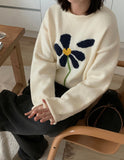 Ikind flower round knit