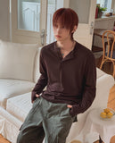 Finrun Fingerhole Henley Neck Long Sleeve