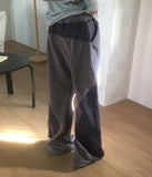 Benon fleece padding nylon color matching two-way pants