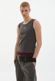 mesh layered sleeveless