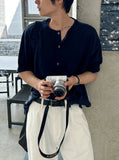 Summer Round Short Sleeve Cardigan