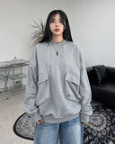 Poise over big pocket sweatshirt