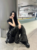 Camo Long Slim Flare Pants