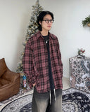 Liner Peach Check Shirt