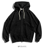 Overround heavyweight hoodie zip-up