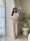 Faying Semi-Bootcut Linen Slacks