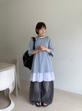 Pendling Pintuck Shirring Banding Midi Skirt