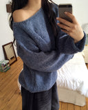 Hake Bokashi Roll-up Avant Fit Boat Neck Knit