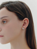 Essence (W) Pudding Heart Pave Earrings