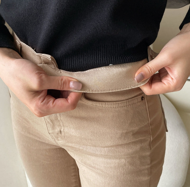 【I AM MARI】Eve Semi Bootcut Cotton Pants I AM MARI (アイアムマリ) - イブセミブーツカットバンディング