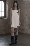 [mnem] Buckle Nylon Midi Dress