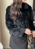 [Real Rabbit] Kerot Collar Short Fur Jacket