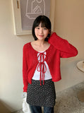 Tomiru Knit Strap Boucle Cardigan