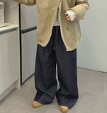 Brushed Non-Fade Raw Balloon Wide Jogger Banding Pants