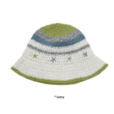 FLOWER KNITTING BUCKET HAT