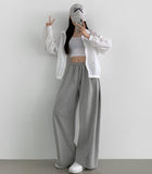 Lower Body Cover Side Pleated Wide Fit Training Pants