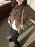 Vinve Vintage Washed Green Shoulder Bag