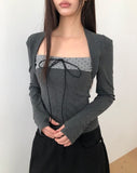 Bil Dot Square Stripe Warmer Long Sleeve T-Shirt