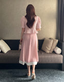 Denain Chiffon Double Layered Long Skirt