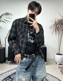 Minen Pigment Crop Check Shirt