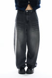 Binen teen brush balloon denim pants