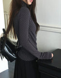 Nirin Dot Layered Brushed Turtleneck T-Shirt
