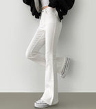 [Peach fuzz] Winter Long Length Span Long Boot Cut Cotton Pants