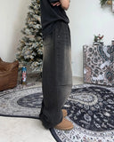 Eka Balloon Banding Denim Pants