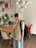[BAONHAUS] Haseun Check Shirring Hood Jumper
