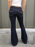 Harden Raw Back Pocket Stitch Bootcut Denim Pants