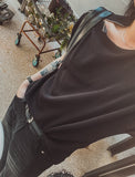 Cave Rib Diagonal Zipper Short Sleeve T-shirt
