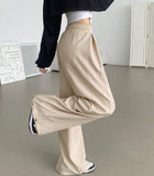 Hem Snap Folding Balloon Wide Banding Pants