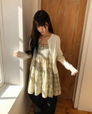 Rodun Button Point Round Neck Knit Cardigan