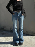 Low Rise Mid Bue Bootcut Denim