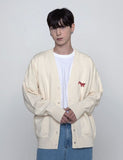 PAPER PONY Embroidered Knit Cardigan