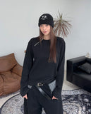 Renid Waffle Zipper Long Sleeve Tee