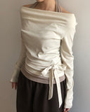 [Fake Layered] DL Halter Layered Long Sleeve T-Shirt