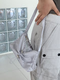 Borin satin shirring-string mini shoulder bag