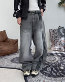 Kanen Reverse Track Denim Pants