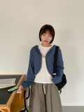 Numoti Duffle Hood Bolero Knit Cardigan