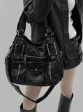 Keollo Pocket Leather Shoulder Bag