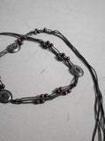 Ethnic Woodball Leather Strap Belt