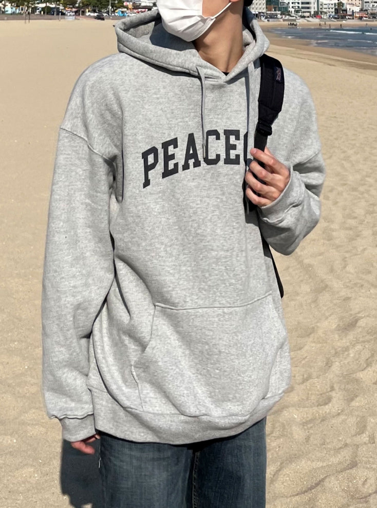 【COSYHARU】Peace out brushed hoodie COSYHARU (コシハル) - ピースアウト起毛フーディ / Peace out