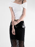 Bello See-Through Midi Skirt