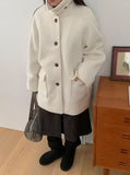 Riallo High Neck Boucle Half Coat